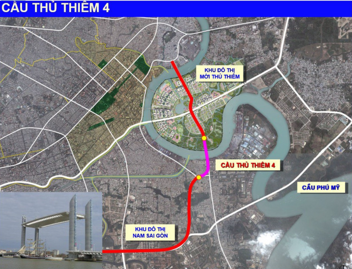 Kế hoạch chi tiết xây cầu Thủ Thiêm 4 hơn 6.000 tỷ đồng bắc qua sông Sài Gòn