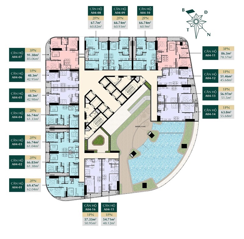 Mặt bằng tầng 4