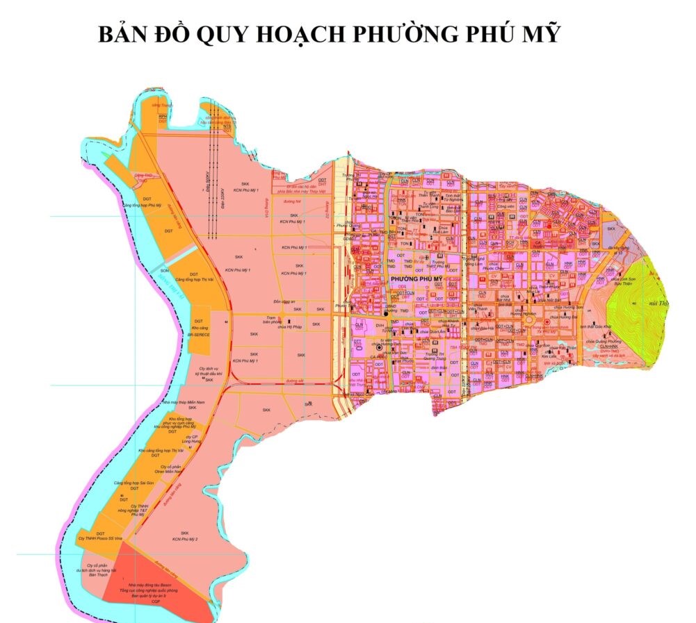 Chi tiết bản đồ quy hoạch tại phường Phú Mỹ