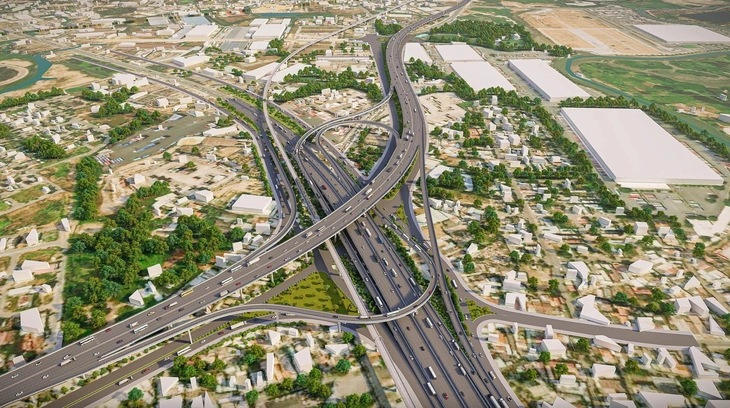Nút giao Tân Vạn trên vành đai 3 TP.HCM nối Bình Dương
